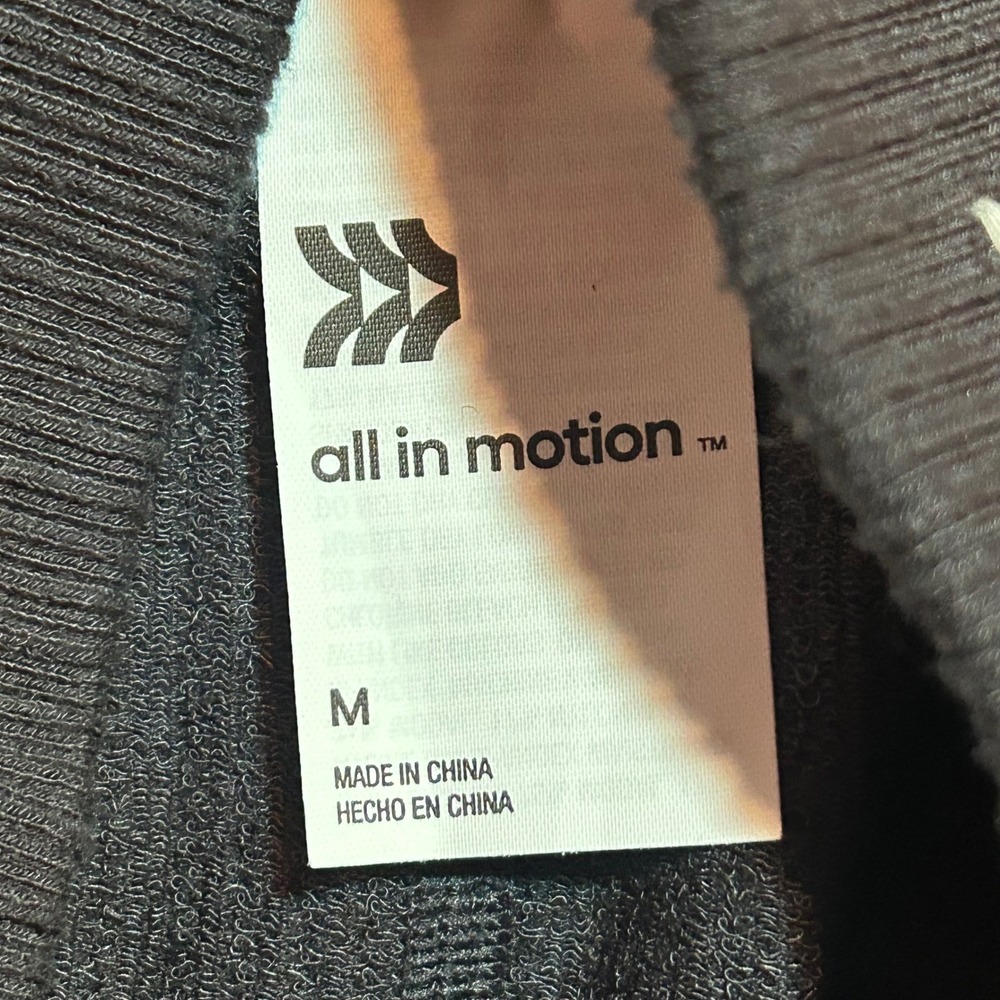 All In Motion Womens Ribbed Seamless High Rise Leggings Black Size M Activewear - Picture 3 of 3